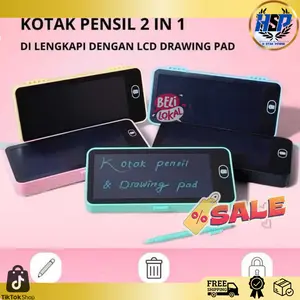 HSP - LCD Drawing Writing Tempat Pensil Mainan Papan Tulis Hapus Board Digital Pad Edukasi Pen Gambar Anak Belajar Toy