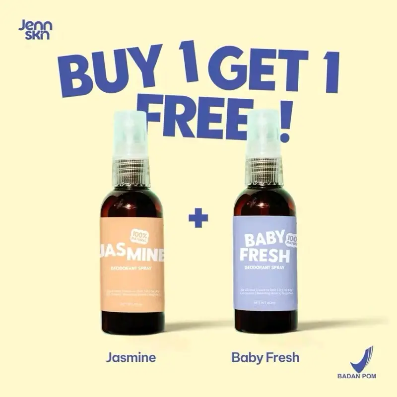 Buy 1 Get 1 JENNSKIN NATURAL DEODORANT SPRAY Ketiak Wangi Tawas Bunga 4