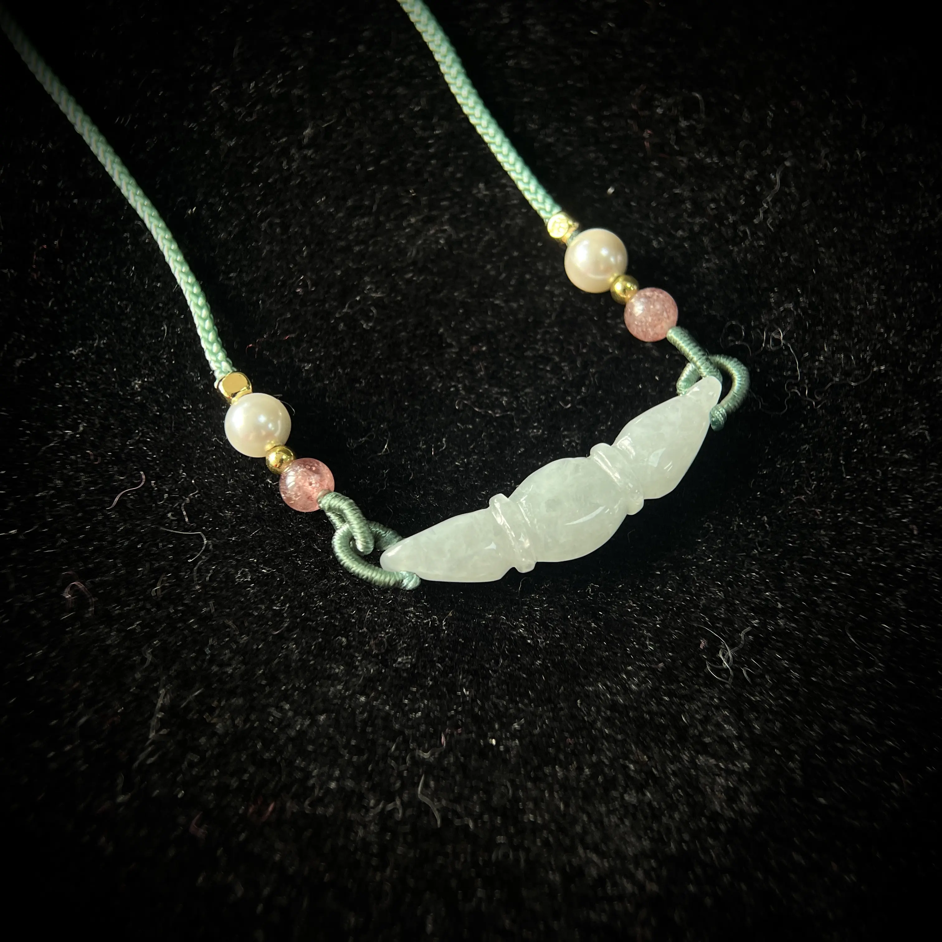 Personalized Lotus Root Jadeite Pendant