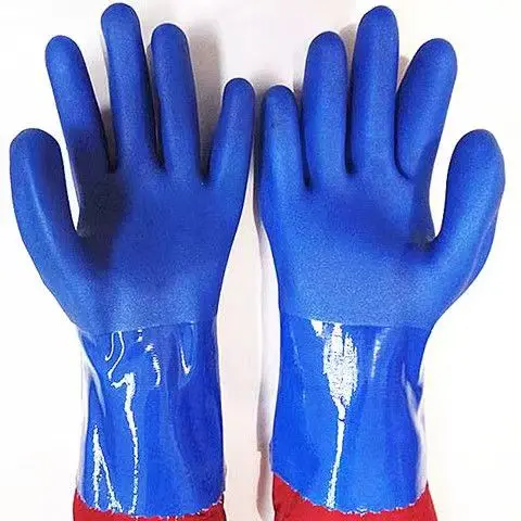 Găng tay chống trượt, chống axit và kiềm, ngâm toàn bộ, làm bằng cao su, thích hợp để giết cá, chống dầu 7