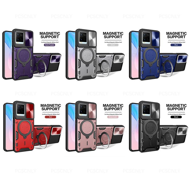 Product Introduction of Shockproof Armor Phone Case For VIVO Y21 Y21s Y21t Y21g Y21a Y21e Y33s Y32 Y33t T1x Holder Casing Camera Protection Sliding Hard Back Cover New Design V2111  V2110  V2135  V2152  V2109  V2158A  V2143 2
