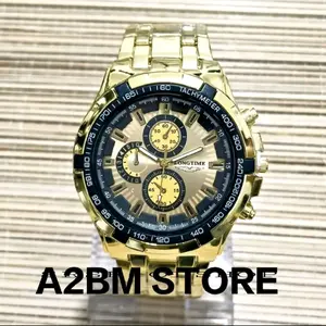 Jam Tangan Pria Rantai Besi Stainless Analog Quartz Casual Elegan dengan Desain Klasik Akurat untuk Penggunaan Sehari-hari Watches