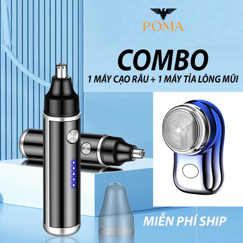 COMBO SIÊU HỜI máy cạo râu + Máy cắt tỉa lông mũi mini bảo hành 12 tháng lỗi 1 đổi 1