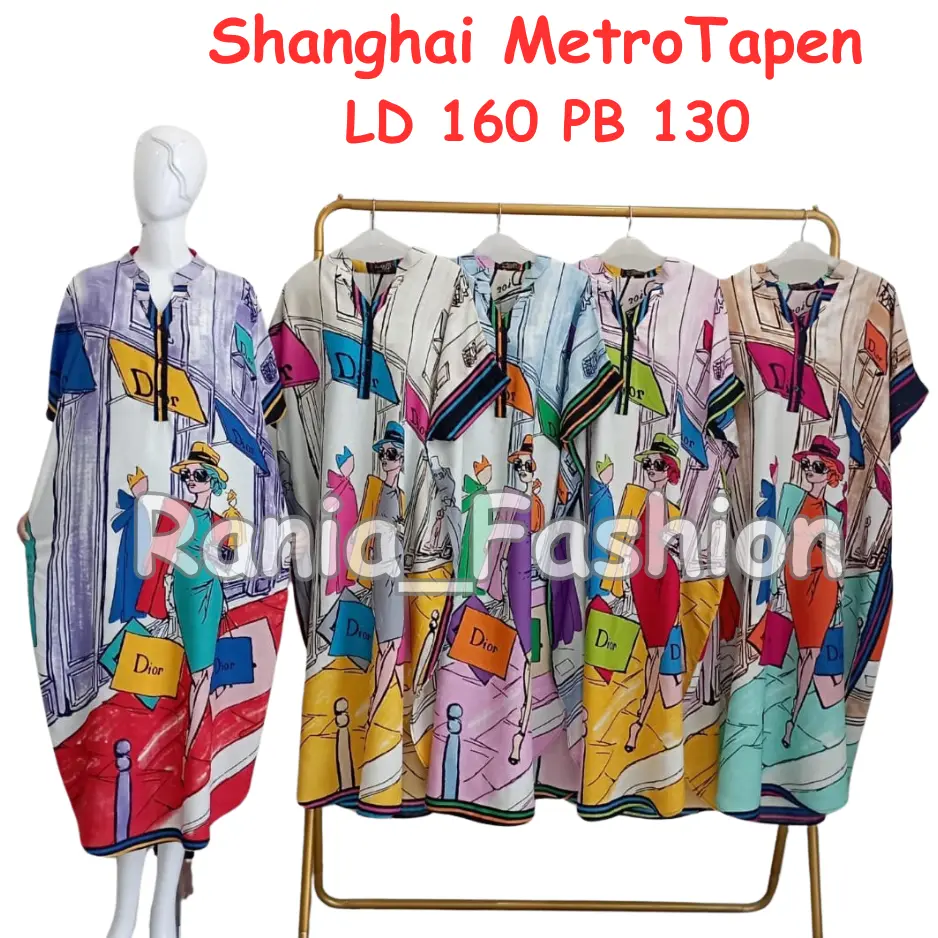 Daster Rania Fashion motif  SANGHAI METRO TAPEN  Viral Terbaru