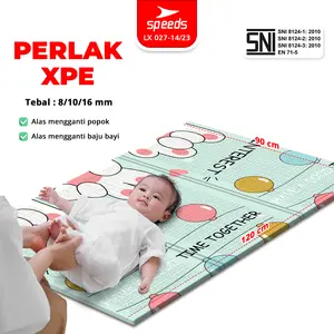 SPEEDS Playmat Perlak Bayi Anak Playmate Bayi XPE Karpet Lipat Alas Tidur Lipat Tebal 180x200cm Bahan Asli Matras Bayi