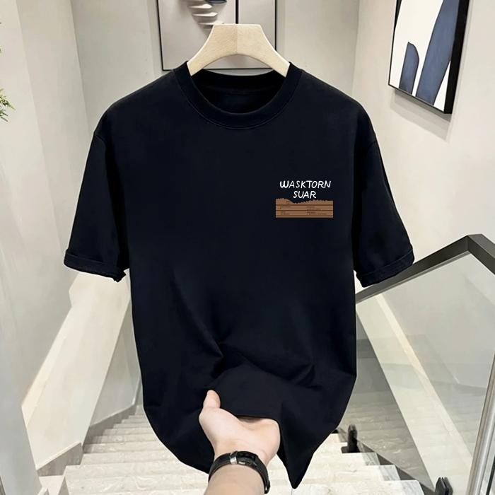 Áo Thun, Thời Trang Trẻ Trung, Chất Liệu Cotton Nguyên Chất, Cỡ Lớn, Thiết Kế Nguyên Bản Cá Tính, Cùng Phong Cách Cho Nam Và Nữ, Thoải Mái, Bền, Thoáng Khí, Tươi Mới, Có Cỡ M-4XL Menswear Unisex Cổ Tròn 1