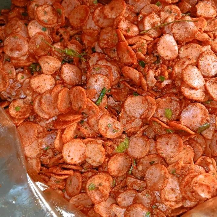 SOSIS GORENG RASA BALADO DAUN JERUK KEMASAN 1 KG Cemilan 1