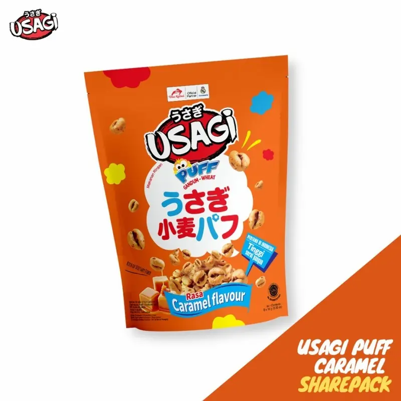 [ DUA KELINCI ] USAGI PUFF CARAMEL FLAVOUR 80 Gram Cemilan 2