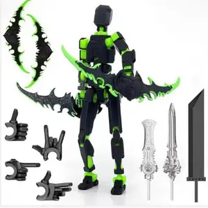 Mainan Figur Model 3d Paket Lengkap 1 Dudukan Dengan sayap /Dummy 13 Action Figure Luck 13 3d Printed Toys Multi Jointed Movable Robot 13 Action Figure