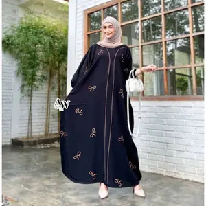 Kaftan Pitaloka By Daster Qu Home Dress Kaftan Lebaran Motif Batik Pita Busui Kaftan Rayon Premium