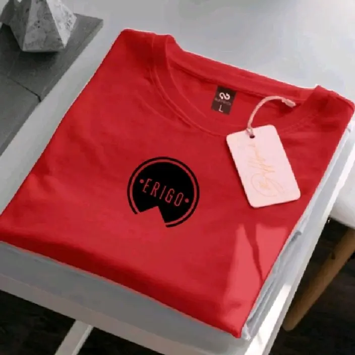 COD.!! Kaos Distro Tshirt Premium Lengan Pendek ER1GO Bulat Hitam Baju Oblong Unisex Pria Wanita Katun Dewasa Keren Combed 8