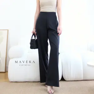MAVERA - Vienna Straight Pants Cotton Silk Adem Halus Jatuh Nyaman / Celana Wanita Casual