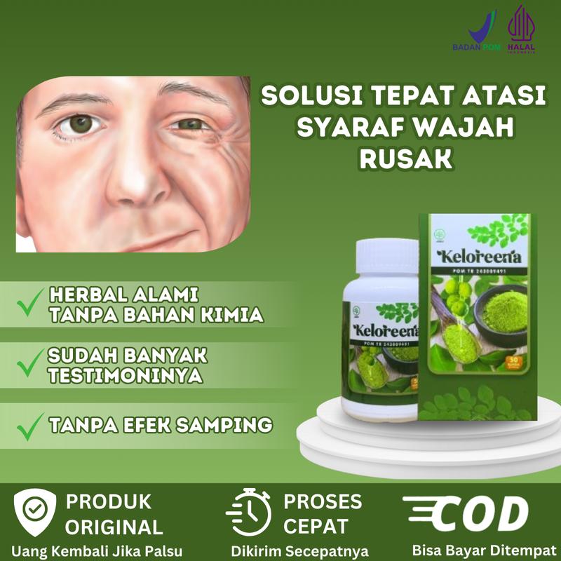 Keloreena Atasi Gangguan Syaraf Wajah, Pipi, Mata, Dagu, Leher Terasa Kaku, Neuralgia Trigeminal, Hemifacial Spasm, Wajah Kedutan, Bibir Kedutan, Bells Palsy Asli 100% Original 0