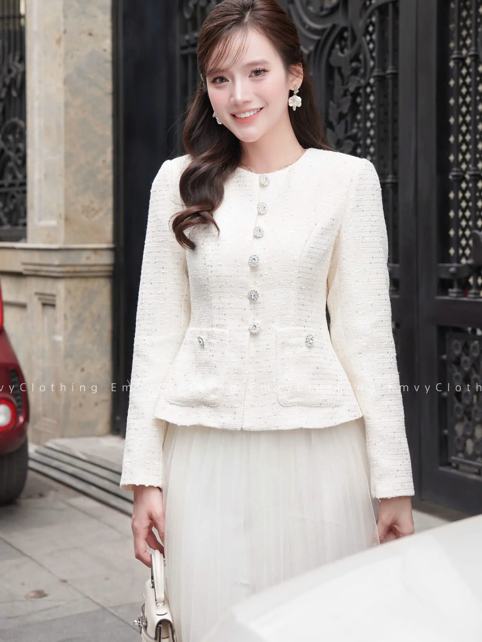 EV98-Emvy Clothing (Áo lẻ + Chân váy lẻ) Áo Dạ & Váy lưới mềmThanh Lịch Dịu Dàng Thiết Kế Tinh Tế Nữ Tính Phù Hợp Dịp Tinh Tế | BigBuy360 - bigbuy360.vn EV98-Emvy Clothing (Áo lẻ + Chân váy lẻ) Áo Dạ & Váy lưới mềmThanh Lịch Dịu Dàng Thiết Kế Tinh Tế Nữ Tính Phù Hợp Dịp Tinh Tế | BigBuy360 - bigbuy360.vn