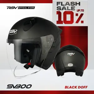 HELM Half Face RSV SV300 BLACK DOFF Motorcycle