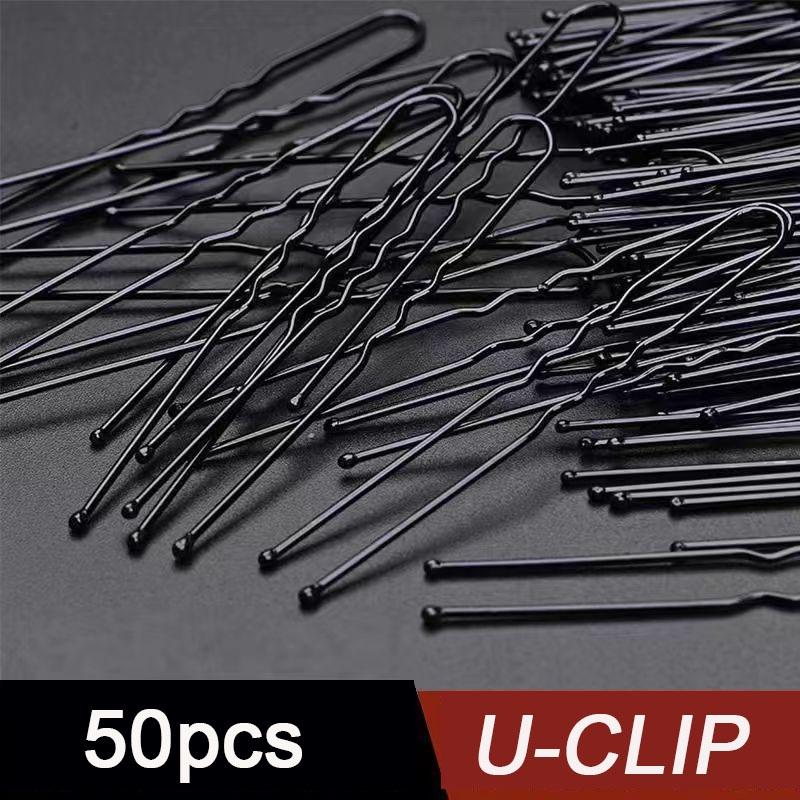 Kẹp Tóc Chữ U Bằng Kim Loại, 50 Cái / bộ, Kẹp Tóc Màu Đen Đơn Giản, Tóc Mái Cho Bé Gái, Kẹp Tóc Cuộn, Phụ Kiện Tóc, Bán Buôn