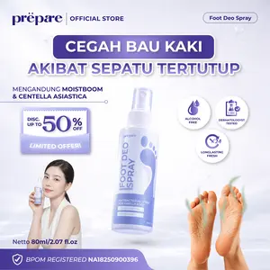 Prepare Foot Spray Mencegah Bau Kaki Obat Jamur Kaki Penghilang Kapalan Perawatan Tumit Kaki Penghilang Bau | FS