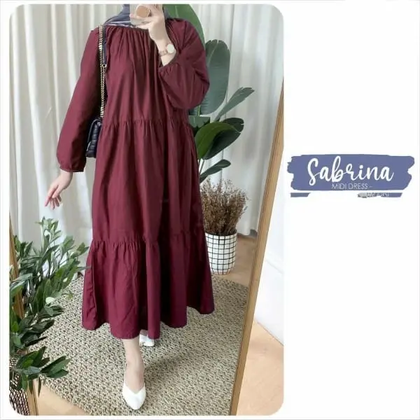 Sabrina Midi Dress  / Tunik Sabrina Atasan Wanita Polos 7