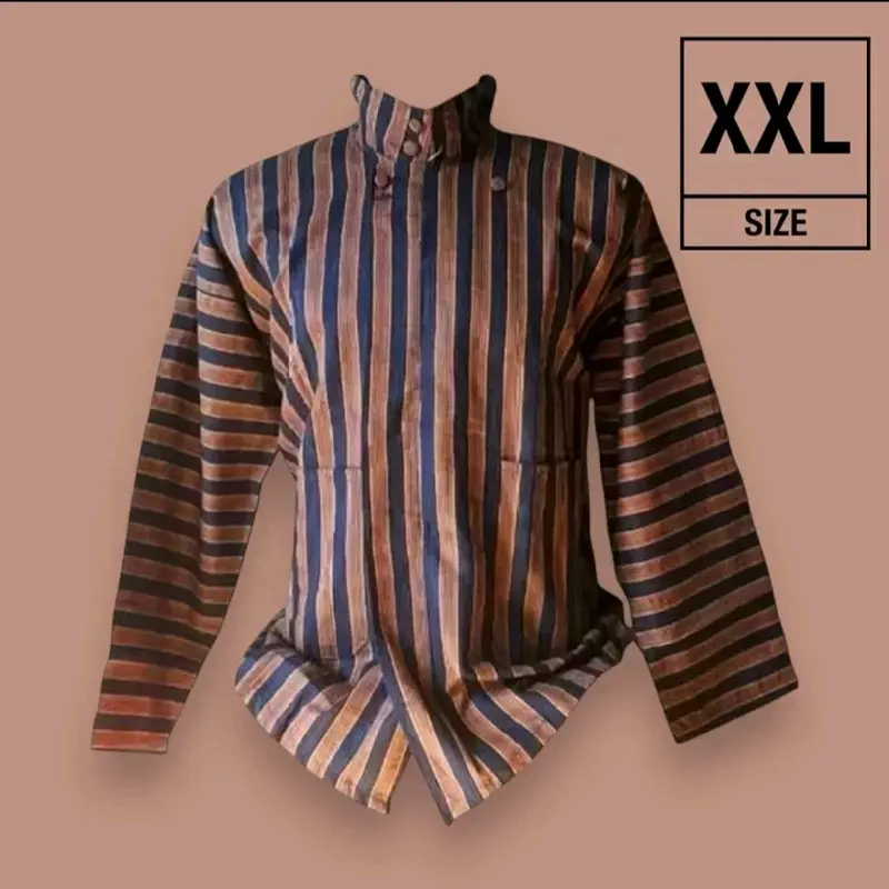Baju adat/Lurik Gratis Blangkon Pria/Wanita Kebaya Jawa Solo-Jogja Atasan Kondangan Dewasa Panjang Batik Katun Motif 6