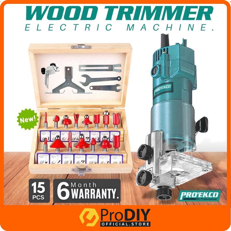 PRO' EKCO 500W Electric Hand Wood Trimmer Wood Router ( EK-3703 ...
