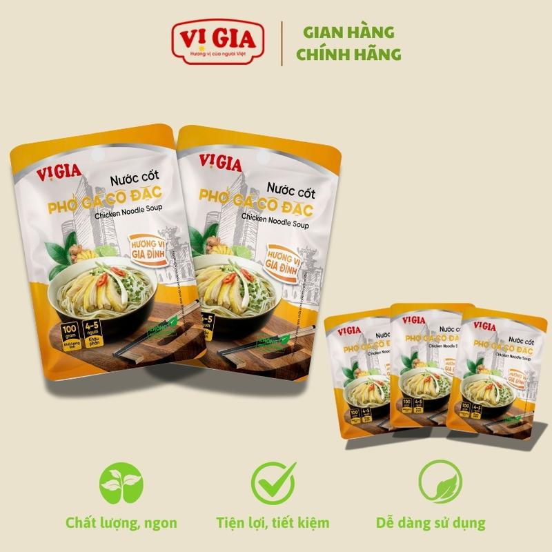 COMBO 5 Nước Cốt Phở Gà cô đặc Vị Gia 100g, thơm ngon chuẩn vị, an toàn, tiết kiệm. nuoccot  pho