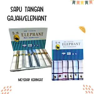 3 PCS sapu tangan elephant/sapu tangan gajah warna gelap&muda