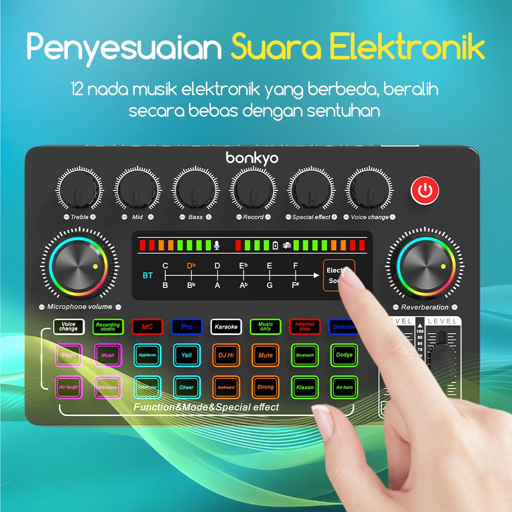 Bonkyo F999X+M990 Soundcard Set dengan Mikrofon Omnidirectional Super Bass & Pengurang Kebisingan untuk Streaming Langsung & Audio Berkualitas Tinggi F999X M990 OTG - Laptop Bonkyo F999X+M990 Soundcard Set dengan Mikrofon Omnidirectional Super Bass & Pengurang Kebisingan untuk Streaming Langsung & Audio Berkualitas Tinggi F999X M990 OTG - Laptop