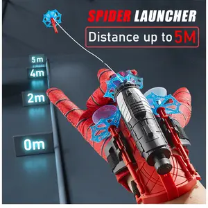 Sarung Tangan Spider Hero Pelontar Jaring - Mainan Anak Interaktif Ketapel Jaring Laba-Laba Role Play Motorik Kasar