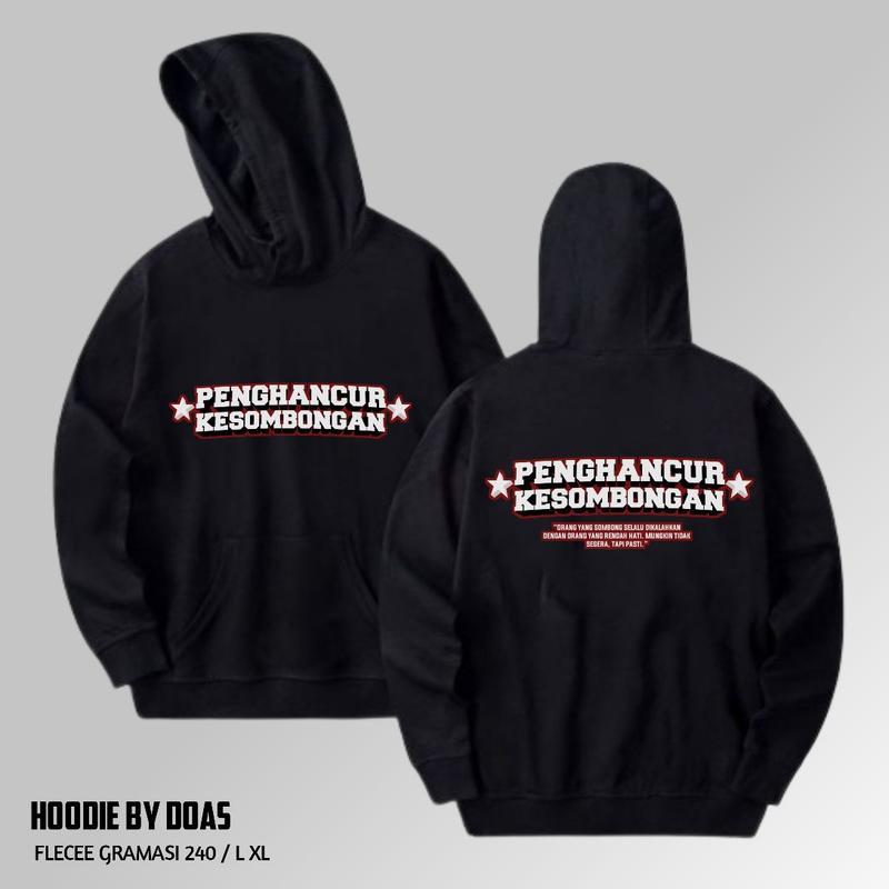 Product Introduction of Hoodie Netral Penghancur Kesombongan Terbaru Sweater Pria Wanita Distro Nyaman Panjang Unisex Fleece Hitam 2