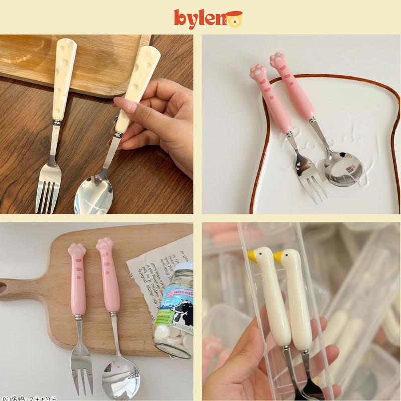 Muỗng thìa nĩa sứ nhiều hình Tiệm Gốm Bylen đũa cao cấp