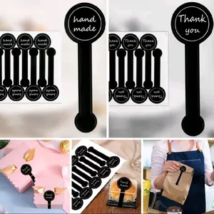 [  5 Lembar = 50 Pcs  ] Stiker Segel Label HANDMADE dan THANK YOU Paper Stationery