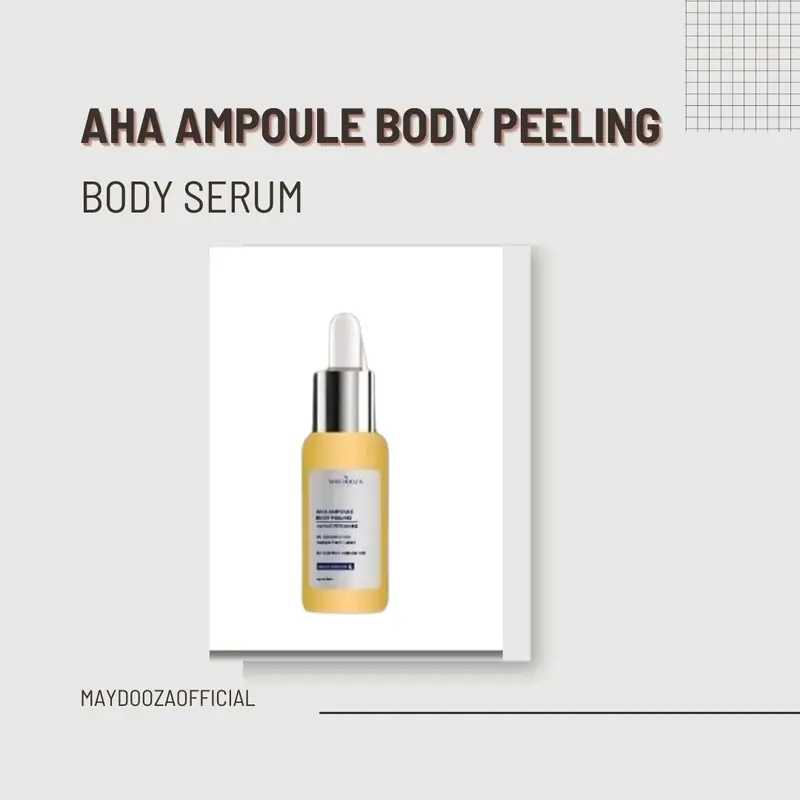 MAYDOOZA - AHA Ampoule Body Peeling - Serum Kuning Perontok Hitam Perawatan Pencerah | Exfoliating Mencerahkan Tubuh Niacinamide Glycolic 2
