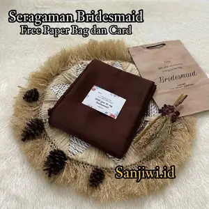 Paket Seragaman Bridesmaid Satin Premium [ Free Paper Bag dan Card ] / Kain Bridesmaid termurah / Bahan Kebaya Bridesmaid