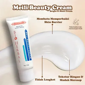 【BIO HERBAL】Meili Beauty Cream Bright and Moist 60ml - Dark Sport Cream Lotion