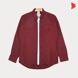 R-ONE CANVANY KEMEJA SAKU DUA KEMEJA SAKU DEPAN KEMEJA LENGAN PANJANG KEMEJA POLOS KEMEJA KANCING DEPAN KEMEJA KATUN