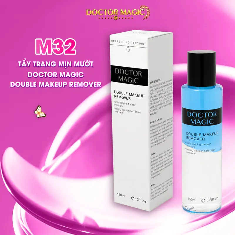 M32 - Tẩy Trang Mịn Mướt Doctor Magic - Double Makeup Remover - 150ml - Nước Tẩy Trang 4