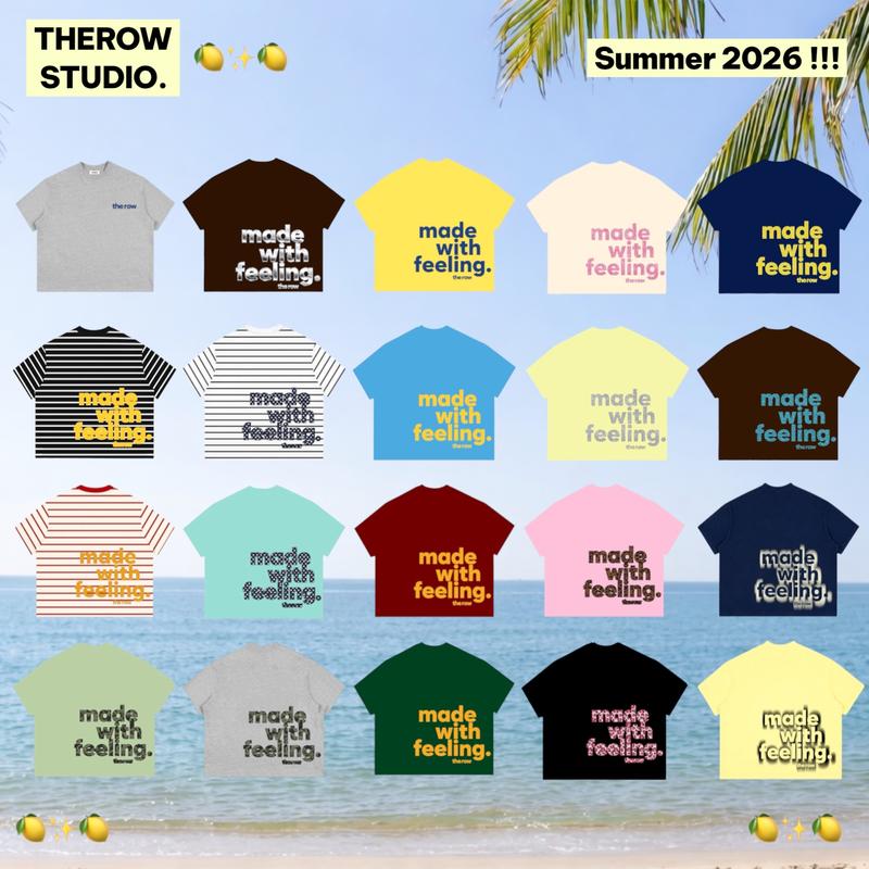 [THÊM TRÁNG GƯƠNG] TR5 THEROW Áo Thun Boxy Local Brand Tay Ngắn Cotton 250gsm " FEELING " Áo Phông Forrm Rộng Kiểu Đẹp Unisex Nam Nữ