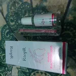 RtopR 【BPOM】Mangga Penghilang Komedo Masker Membersihkan Pori-pori Serum Peeling Off Masker Hidung 10ml + 50pcs kertas