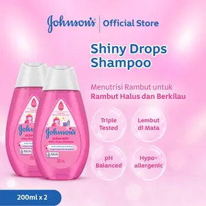 JOHNSON'S Active Kids Shiny Drops Shampoo 200 ml (PAKET ISI 2) - Shampo Sampo Anak