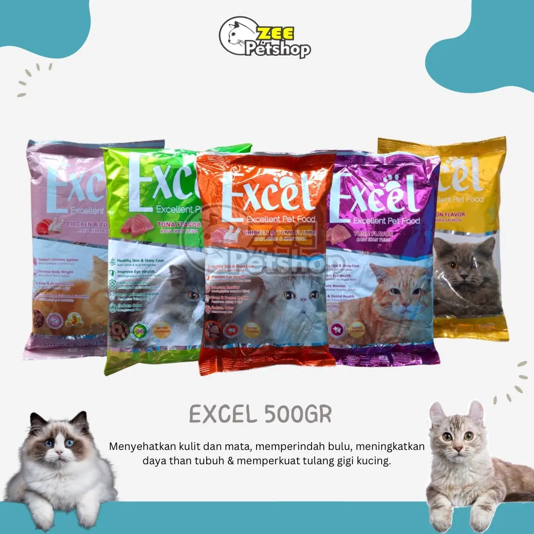 Excel 500GR - Makanan Kucing Dewasa Dry Food