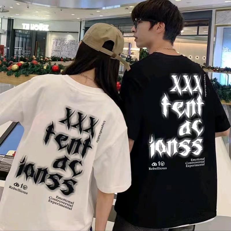 kaos distro tacion atasan retro lengan pendek /baju kaos pria wanita Loose Fit Tshirt Combed Polos Oblong Custom Santai 6