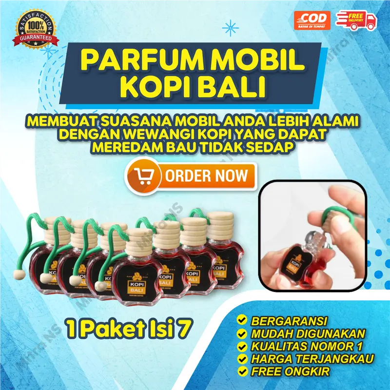 Parfum Mobil Botol Kaca Aroma Kopi Bali Isi 7 Pcs Parfum Kopi Aroma Awet Car pengharum 6