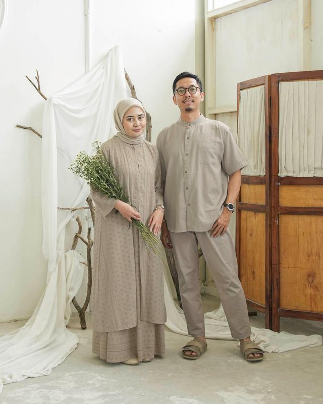 MISTYVORI | Aziza Tunik Bordir Model Panjang Kancing Simple Muslim Wanita Atasan Dress Katun Variasi 6