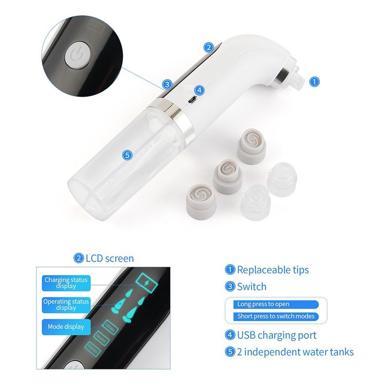 Blackhead Removal Portable bubble blackhead Massager Cleanning 5-Modes Deep Suction Skin Care Tool 2