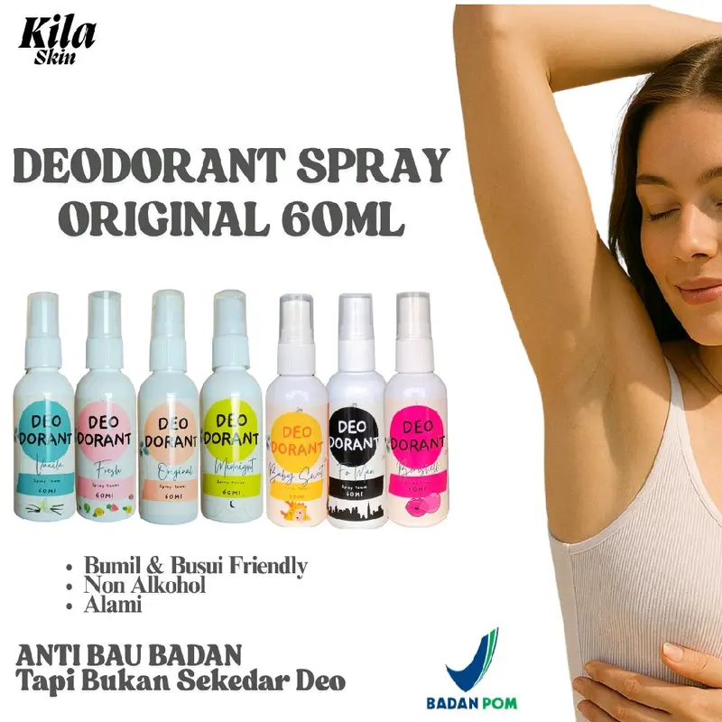 (BPOM) DAPAT 3 DEODORANT ORIGINAL SPRAY TAWAS 60ML MENCERAHKAN KETIAK MENGHILANGKAN BAU BADAN Wangi DEODORANT SPRAY PENGHILANG BAU KETIAK PENCERAH KETIAK DEODORANT SPRAY MENCERAHKAN DEODORANTS TAWAS Antiperspiran Non Alkohol Anti-Keringat 3