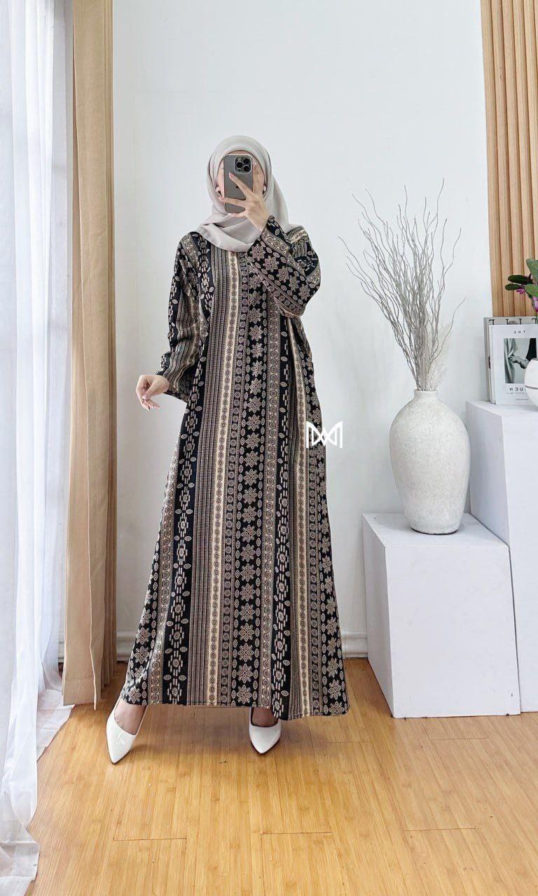 Product Introduction of Daster Gamis Home Dress  Bumil Busui Rayon Viscose Longdress Muslim Nyaman Motif Panjang miranda 2