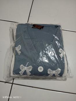 Product Review of COD SETELAN ROK KNITT MIX POLO LINEN ANAK PEREMPUAN TANGGUNG SAKHIRA SET 3IN1 SIZE M-L  Fashion Wanita Muslim Atasan Pita Bordir from M**i 0