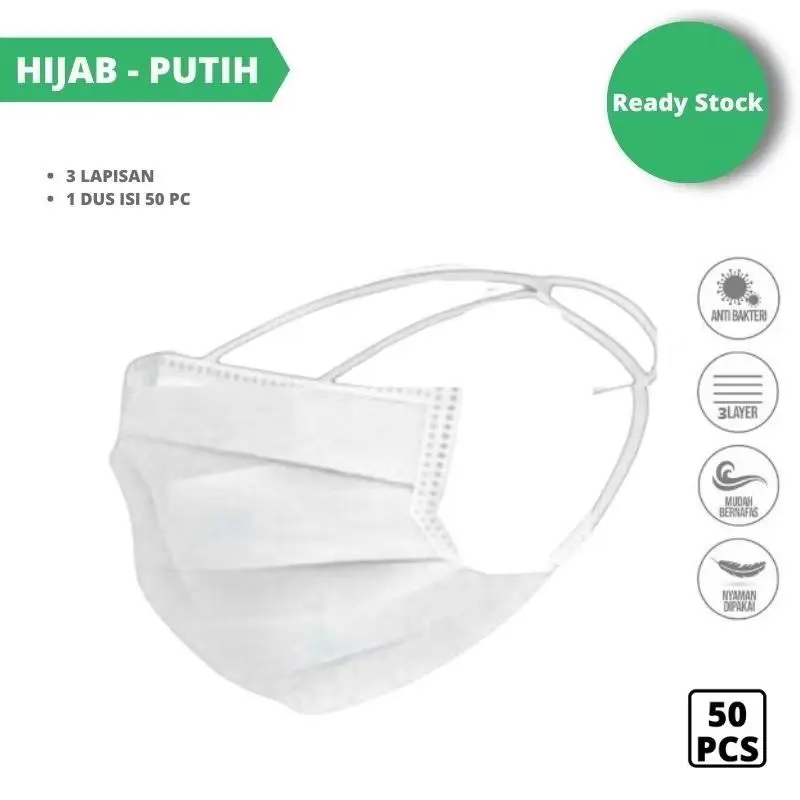 3ply Putih(Hijab)