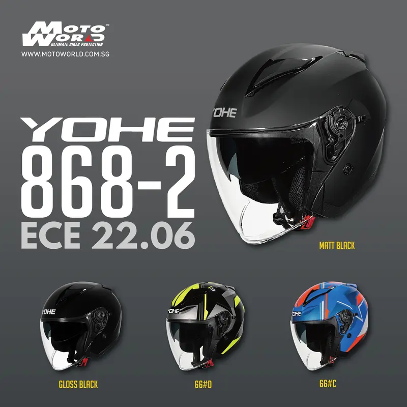 Trax TR06RR Open Face Motorcycle Helmet - PSB Approved - TikTok