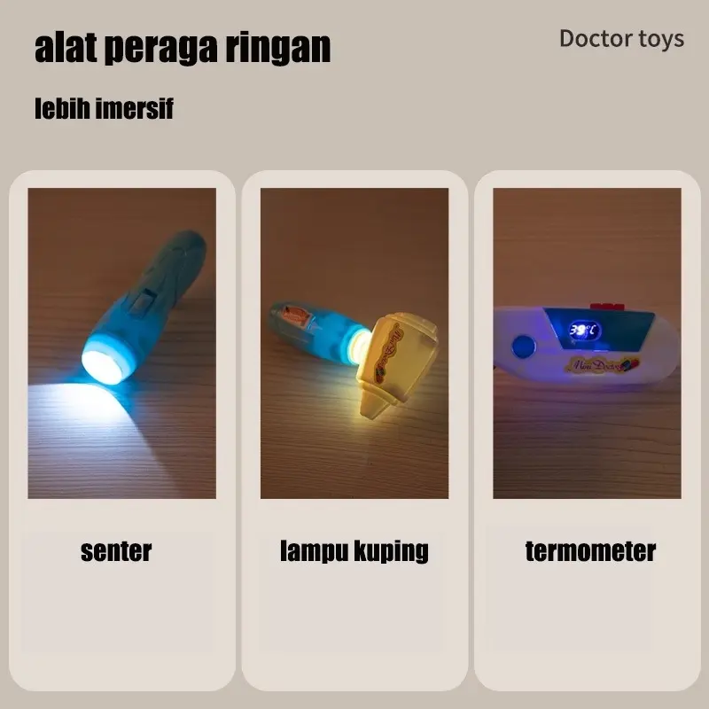 【24H】47/63/73Pcs Mainan Anak Doctor Koper Mainan Anak Anak Perempuan Dokter Dokteran Set Lengkap PlaySet Mainan Edukasi Kids Toy mainana  nakperempuan 7